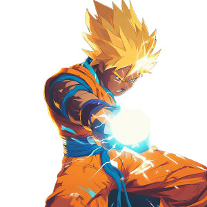 Anime Warrior Charging Vinyl Car Decal Sticker – Waterproof & UV-Resistant 8"