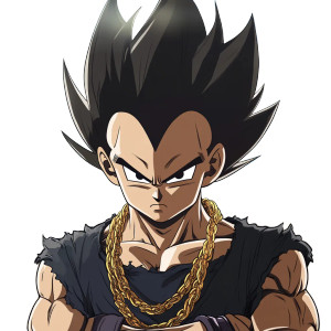 Gangsta Super Saiyan Vinyl Car Decal Sticker – Waterproof & UV-Resistant 8"