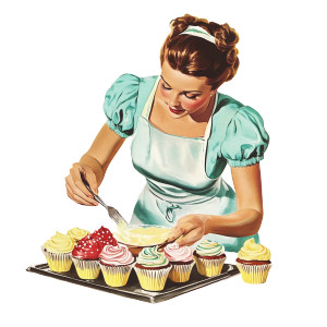 Baking Cupcakes Vinyl Car Decal Sticker – Waterproof & UV-Resistant 8"