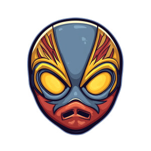 Luchador Mask Vinyl Car Decal Sticker – Waterproof & UV-Resistant 8" Luchador Mask Vinyl Car Decal Sticker – Waterproof & UV-Resistant 8"