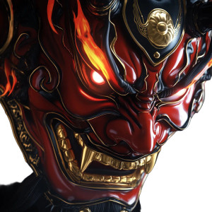 Fiery Hannya Mask Vinyl Car Decal Sticker – Waterproof & UV-Resistant 8" Fiery Hannya Mask Vinyl Car Decal Sticker – Waterproof & UV-Resistant 8"