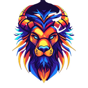 Fantasy Lion Mascot Vinyl Car Decal Sticker – Waterproof & UV-Resistant 8"