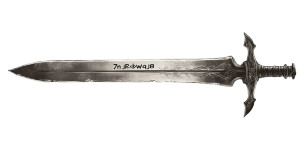 Fantasy Sword Cover Vinyl Car Decal Sticker – Waterproof & UV-Resistant 8"