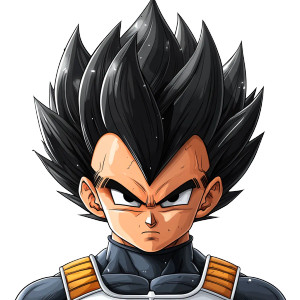 Vegeta Head Vinyl Car Decal Sticker – Waterproof & UV-Resistant 8"