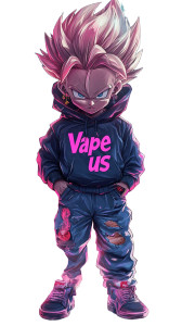 Chibi Future Trunks Vinyl Car Decal Sticker – Waterproof & UV-Resistant 8"