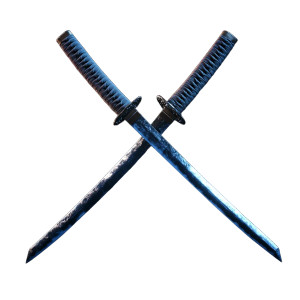 Crossed Katanas V2 Vinyl Car Decal Sticker – Waterproof & UV-Resistant 8"