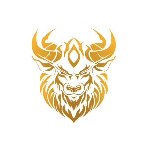 Gold Bull Demon Vinyl Car Decal Sticker – Waterproof & UV-Resistant 8"
