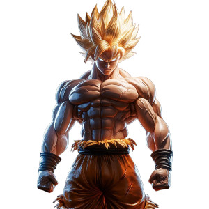 Super Saiyan Goku V33 Vinyl Car Decal Sticker – Waterproof & UV-Resistant 8"