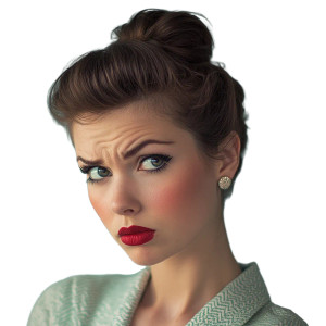 Snooty 50S Woman Vinyl Car Decal Sticker – Waterproof & UV-Resistant 8"