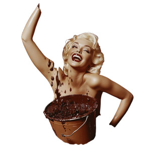 Marilyn Monroe Chocolate Vinyl Car Decal Sticker – Waterproof & UV-Resistant 8"