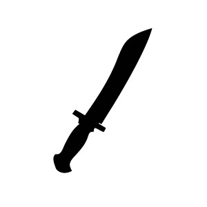 Machete Silhouette Vinyl Car Decal Sticker – Waterproof & UV-Resistant 8" Machete Silhouette Vinyl Car Decal Sticker – Waterproof & UV-Resistant 8"