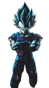 Death Metal Vegeta Vinyl Car Decal Sticker – Waterproof & UV-Resistant 8"