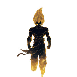 Legendary Super Saiyan Silhouette Vinyl Car Decal Sticker – Waterproof & UV-Resistant 8"