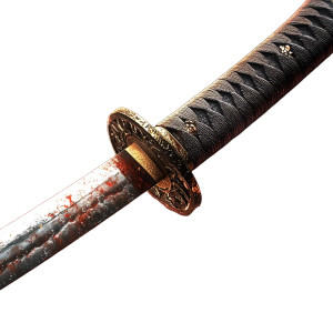 Katana Unsheathing Icon Vinyl Car Decal Sticker – Waterproof & UV-Resistant 8"