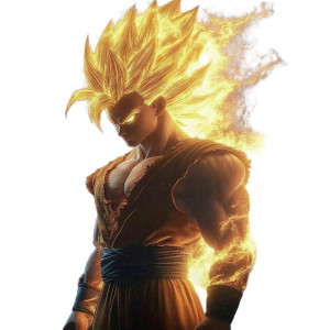 Super Saiyan Goku V37 Vinyl Car Decal Sticker – Waterproof & UV-Resistant 8"