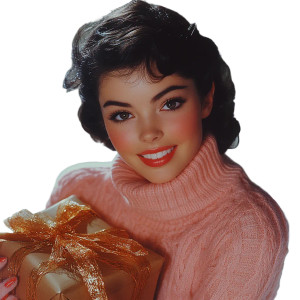 Retro Lady Packing V2 Vinyl Car Decal Sticker – Waterproof & UV-Resistant 8"