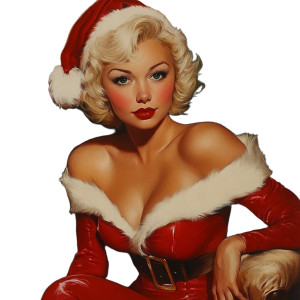 Vargas Mrs Claus Vinyl Car Decal Sticker – Waterproof & UV-Resistant 8" Vargas Mrs Claus Vinyl Car Decal Sticker – Waterproof & UV-Resistant 8"