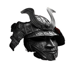 Broken Samurai Helmet Vinyl Car Decal Sticker – Waterproof & UV-Resistant 8"