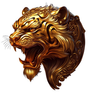 Golden Tiger Icon Vinyl Car Decal Sticker – Waterproof & UV-Resistant 8" Golden Tiger Icon Vinyl Car Decal Sticker – Waterproof & UV-Resistant 8"