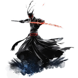 Shinigami Warrior Vinyl Car Decal Sticker – Waterproof & UV-Resistant 8"