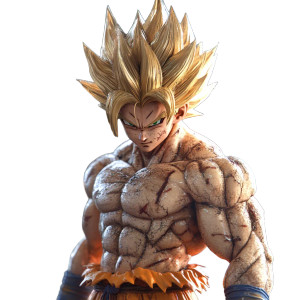 Hyper Realistic Goku V3 Vinyl Car Decal Sticker – Waterproof & UV-Resistant 8"