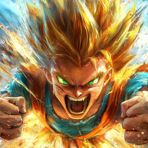 Super Saiyan Warrior V12 Vinyl Car Decal Sticker – Waterproof & UV-Resistant 8"