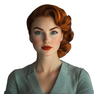 1950S Secretary Portrait Vinyl Car Decal Sticker – Waterproof & UV-Resistant 8"