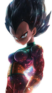 Vegeta Girl Vinyl Car Decal Sticker – Waterproof & UV-Resistant 8"