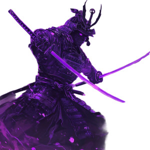 Purple Samurai V3 Vinyl Car Decal Sticker – Waterproof & UV-Resistant 8" Purple Samurai V3 Vinyl Car Decal Sticker – Waterproof & UV-Resistant 8"