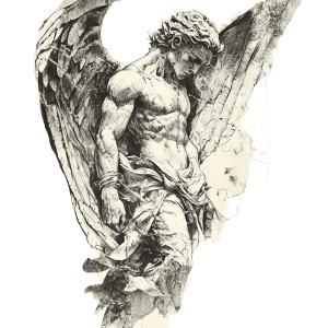 Angel Tattoo Design Vinyl Car Decal Sticker – Waterproof & UV-Resistant 8" Angel Tattoo Design Vinyl Car Decal Sticker – Waterproof & UV-Resistant 8"