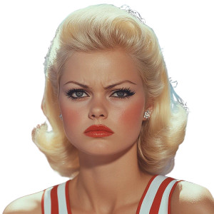 1960'S Blonde Cheerleader Vinyl Car Decal Sticker – Waterproof & UV-Resistant 8" 1960'S Blonde Cheerleader Vinyl Car Decal Sticker – Waterproof & UV-Resistant 8"