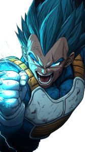 Vegeta Ultra Blue Vinyl Car Decal Sticker – Waterproof & UV-Resistant 8"