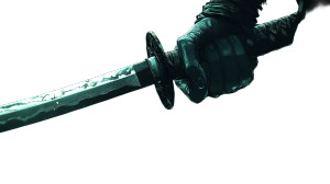 Anime Katana Hand Vinyl Car Decal Sticker – Waterproof & UV-Resistant 8"