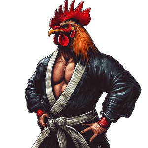 Martial Arts Rooster Vinyl Car Decal Sticker – Waterproof & UV-Resistant 8" Martial Arts Rooster Vinyl Car Decal Sticker – Waterproof & UV-Resistant 8"