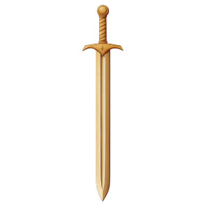 Wooden Sword Illustration Vinyl Car Decal Sticker – Waterproof & UV-Resistant 8" Wooden Sword Illustration Vinyl Car Decal Sticker – Waterproof & UV-Resistant 8"