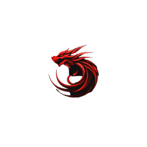 Red Dragon Logo V2 Vinyl Car Decal Sticker – Waterproof & UV-Resistant 8"