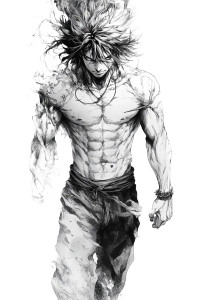 Manga Man Illustration Vinyl Car Decal Sticker – Waterproof & UV-Resistant 8" Manga Man Illustration Vinyl Car Decal Sticker – Waterproof & UV-Resistant 8"