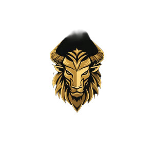 Golden Minotaur Logo Vinyl Car Decal Sticker – Waterproof & UV-Resistant 8"