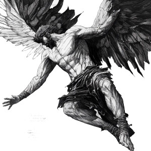 Fallen Angel Illustration Vinyl Car Decal Sticker – Waterproof & UV-Resistant 8" Fallen Angel Illustration Vinyl Car Decal Sticker – Waterproof & UV-Resistant 8"