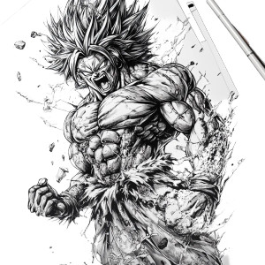 Furious Zombie Broly Vinyl Car Decal Sticker – Waterproof & UV-Resistant 8"