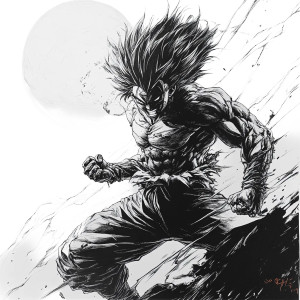 Goku Wrightson Style Vinyl Car Decal Sticker – Waterproof & UV-Resistant 8"