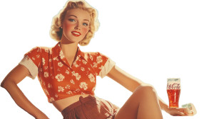 1950S Coke Ad V2 Vinyl Car Decal Sticker – Waterproof & UV-Resistant 8"