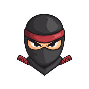 Ninja Head Icon Vinyl Car Decal Sticker – Waterproof & UV-Resistant 8"