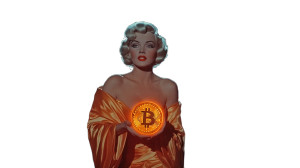 Retro Marilyn Bitcoin Vinyl Car Decal Sticker – Waterproof & UV-Resistant 8"
