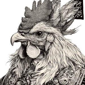 Chicken-King Manga Vinyl Car Decal Sticker – Waterproof & UV-Resistant 8" Chicken-King Manga Vinyl Car Decal Sticker – Waterproof & UV-Resistant 8"