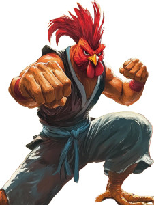 Rooster Kung Fu Vinyl Car Decal Sticker – Waterproof & UV-Resistant 8"