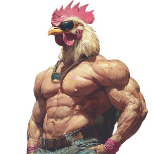 Chicken Bodybuilder Vinyl Car Decal Sticker – Waterproof & UV-Resistant 8" Chicken Bodybuilder Vinyl Car Decal Sticker – Waterproof & UV-Resistant 8"