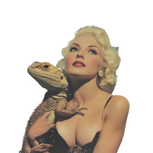 Lizard On Shoulder Vinyl Car Decal Sticker – Waterproof & UV-Resistant 8"