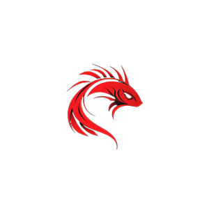 Red Welsh Dragon Fish Vinyl Car Decal Sticker – Waterproof & UV-Resistant 8"