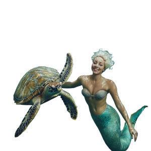 Happy Mermaid Swimming Vinyl Car Decal Sticker – Waterproof & UV-Resistant 8"